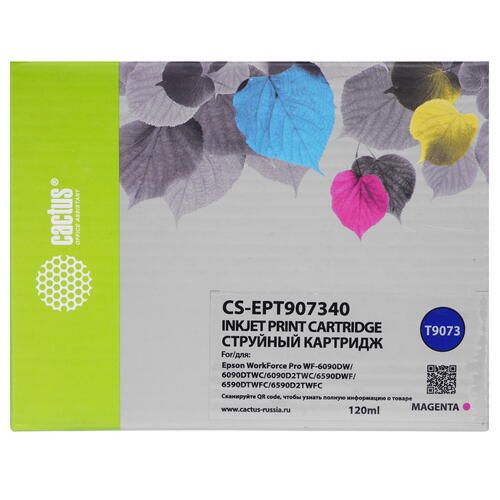 Купить Картридж Cactus CS-EPT907340 пурпурный  9926298. Характеристики, отзывы и цены в Донецке