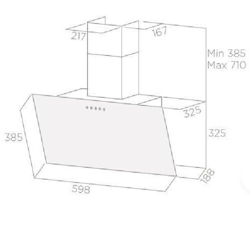 Купить Вытяжка наклонная Jetair PRAGA 60/A/BL черный/черный  1109675. Характеристики, отзывы и цены в Донецке