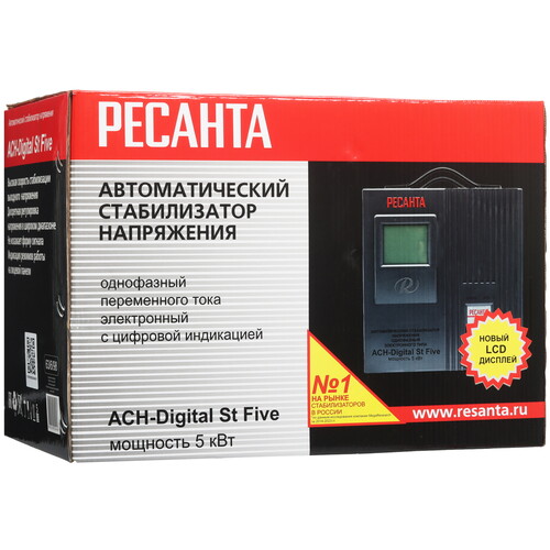 Купить Стабилизатор напряжения РЕСАНТА АСН-Digital St Five  5637640. Характеристики, отзывы и цены в Донецке