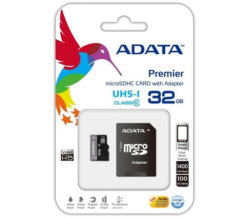 Купить Карта памяти ADATA Premier microSDHC 32 ГБ [AUSDH32GUICL10-RA1]  5449377. Характеристики, отзывы и цены в Донецке