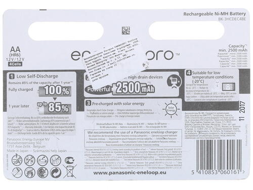 Купить Аккумулятор Panasonic Eneloop Pro BK-3HCDEC4BE 2500 мА*ч  1259464. Характеристики, отзывы и цены в Донецке
