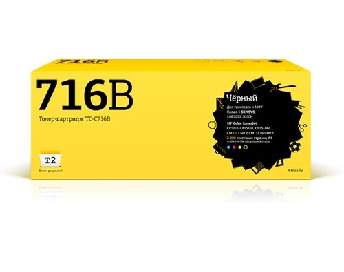 Купить Картридж лазерный T2 TC-C716B черный  7937030. Характеристики, отзывы и цены в Донецке
