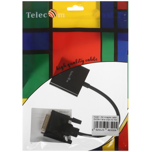 Купить Переходник однонаправленный Telecom DVI-D - VGA, 0.15 м  5471619. Характеристики, отзывы и цены в Донецке