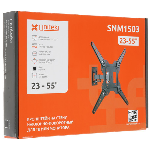 Купить Кронштейн для ТВ UNITEKI SNM1503 черный  9298803. Характеристики, отзывы и цены в Донецке