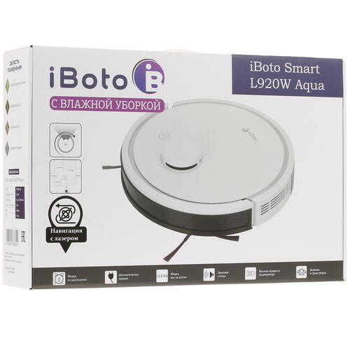 Купить Робот-пылесос iBoto Smart L920W Aqua белый  8159639. Характеристики, отзывы и цены в Донецке