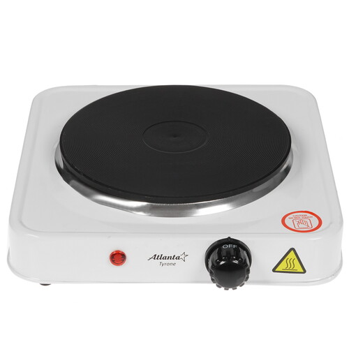 Купить Плита компактная электрическая Atlanta ATH-1736 белый  8158406. Характеристики, отзывы и цены в Донецке
