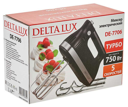 Купить Миксер Delta LUX DE-7706 черный  9050522. Характеристики, отзывы и цены в Донецке