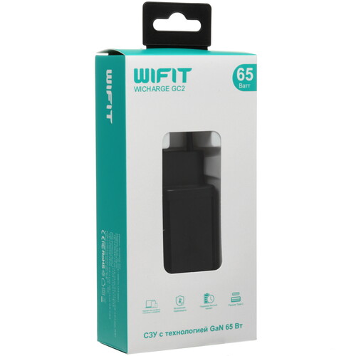 Купить Сетевое зарядное устройство Wifit WICHARGE GC2 черный  5484697. Характеристики, отзывы и цены в Донецке