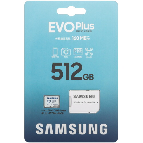 Купить Карта памяти Samsung EVO Plus microSDXC 512 ГБ [MB-MC512SA/CN]  5464641. Характеристики, отзывы и цены в Донецке