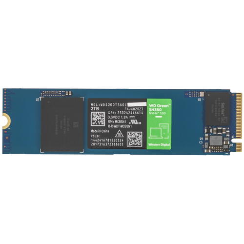 Купить 2000 ГБ M.2 NVMe накопитель WD Green SN350 [WDS200T3G0C]  5444789. Характеристики, отзывы и цены в Донецке