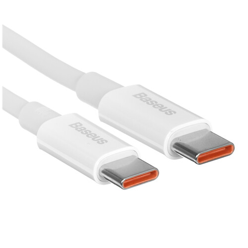 Купить Кабель круглый Baseus USB Type-C - USB Type-C белый 2 м  9260776. Характеристики, отзывы и цены в Донецке