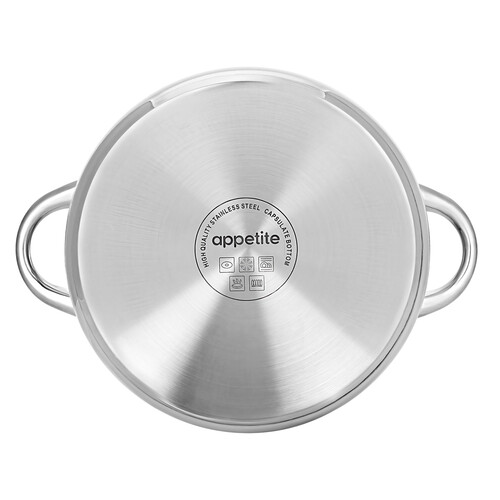 Купить Кастрюля Appetite Greta 2.5 л 18 см серый  9294702. Характеристики, отзывы и цены в Донецке