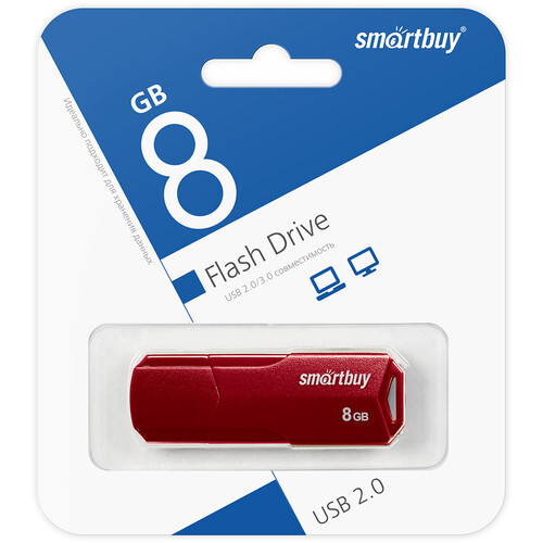 Купить Память USB Flash 8 ГБ Smartbuy Clue  9055354. Характеристики, отзывы и цены в Донецке