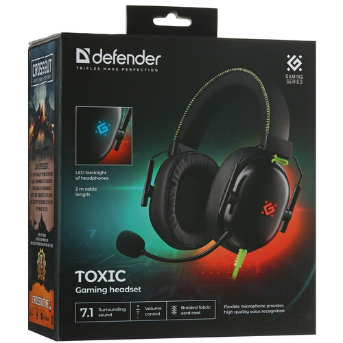 Купить Проводные наушники Defender Toxic черный 2025  5616116. Характеристики, отзывы и цены в Донецке