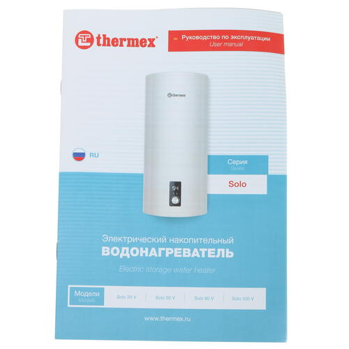 Купить Водонагреватель электрический Thermex Solo 80V  1233629. Характеристики, отзывы и цены в Донецке