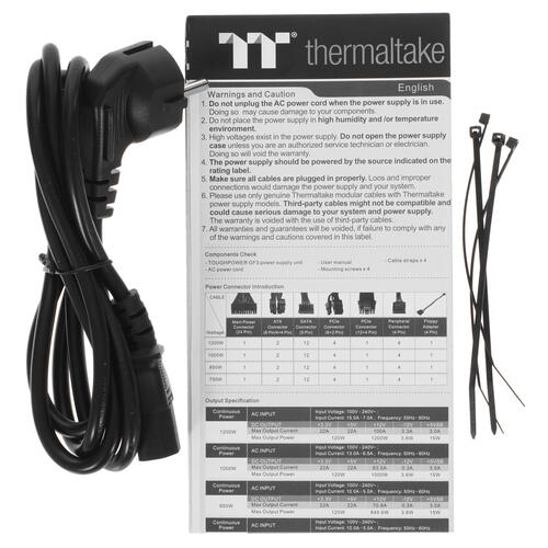 Купить Блок питания Thermaltake Toughpower GF3 750W  5074157. Характеристики, отзывы и цены в Донецке