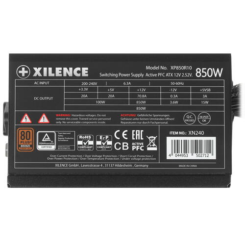 Купить Блок питания Xilence Gaming series XN240 [XP850R10] черный  1681574. Характеристики, отзывы и цены в Донецке