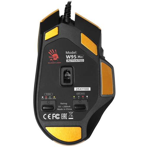 Купить Мышь проводная A4Tech Bloody W95 Max Sports  желтый  9280318. Характеристики, отзывы и цены в Донецке