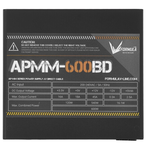 Купить Блок питания Formula APMM-600BD [APMM-600BD] черный  5614595. Характеристики, отзывы и цены в Донецке
