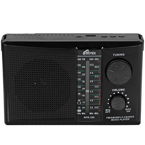 Купить Радиоприемник Ritmix RPR-195 черный  4806937. Характеристики, отзывы и цены в Донецке