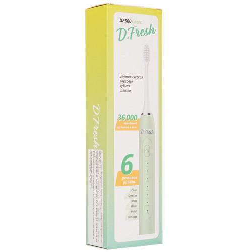 Купить Электрическая зубная щетка D.Fresh DF500 зеленый  9234003. Характеристики, отзывы и цены в Донецке