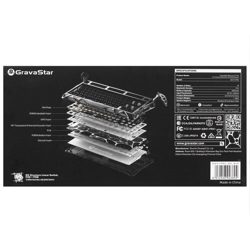 Купить Клавиатура проводная + беспроводная Gravastar Mercury K1 Pro  9296765. Характеристики, отзывы и цены в Донецке