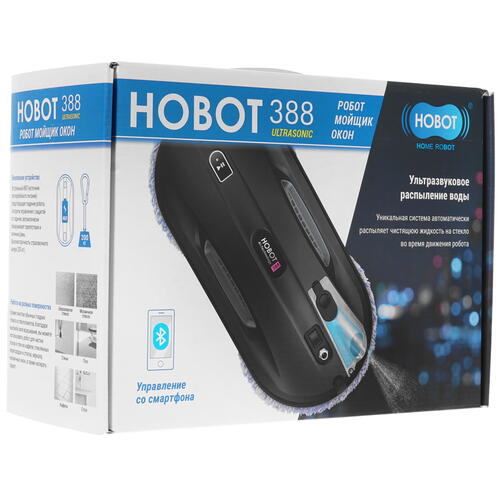 Купить Робот-мойщик окон Hobot-388 черный  8169856. Характеристики, отзывы и цены в Донецке