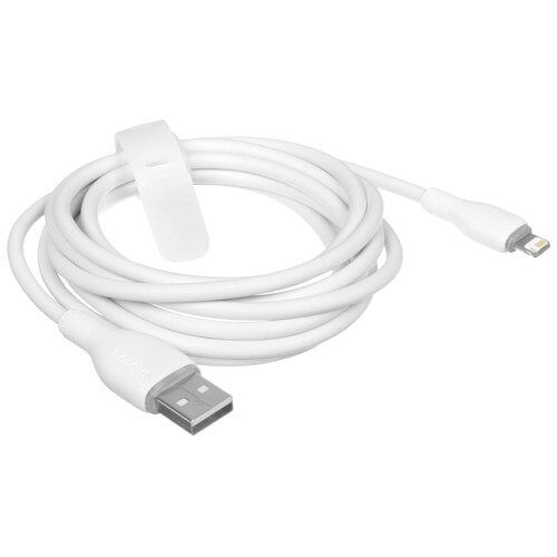 Купить Кабель круглый Baseus Lightning 8-pin - USB 2.0 Type-A белый 2 м  9260741. Характеристики, отзывы и цены в Донецке