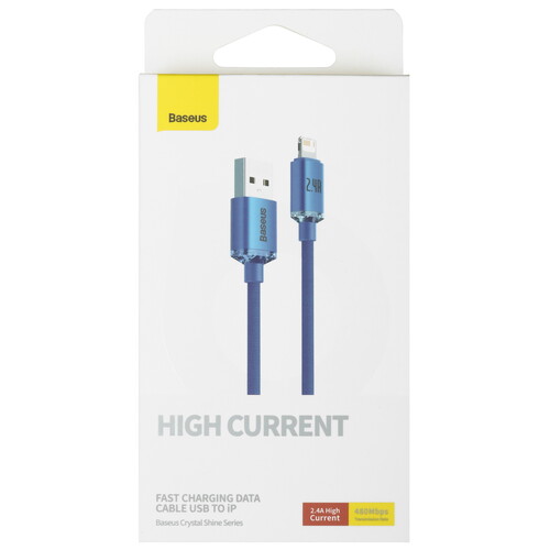 Купить Кабель круглый Baseus Lightning 8-pin - USB 2.0 Type-A синий 2 м  9167054. Характеристики, отзывы и цены в Донецке