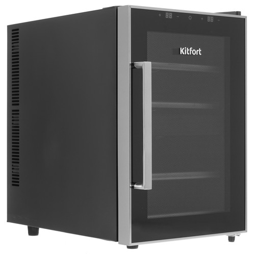 Купить Винный шкаф Kitfort КТ-2405 серебристый, черный  8117833. Характеристики, отзывы и цены в Донецке