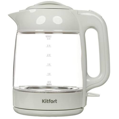 Купить Электрочайник Kitfort КТ-6766 серый  9267936. Характеристики, отзывы и цены в Донецке