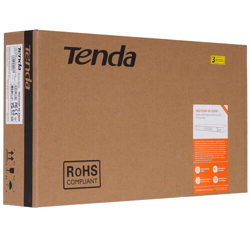 Купить Коммутатор Tenda TEG1120P-16-250W  9170275. Характеристики, отзывы и цены в Донецке