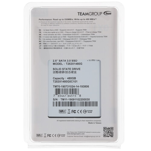 Купить 480 ГБ 2.5" SATA накопитель TEAMGROUP GX1 [T253X1480G0C101]  1606881. Характеристики, отзывы и цены в Донецке