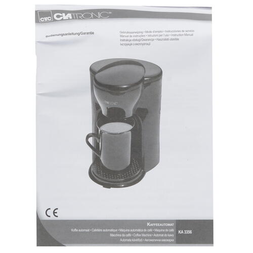 Купить Кофеварка капельная Clatronic KA 3356 черный  7932881. Характеристики, отзывы и цены в Донецке