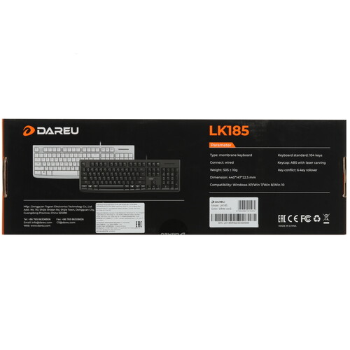 Купить Клавиатура проводная Dareu LK185 Ver2  5463611. Характеристики, отзывы и цены в Донецке