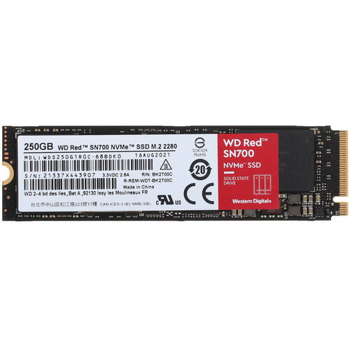 Купить 250 ГБ M.2 NVMe накопитель WD Red SN700 [WDS250G1R0C]  5073051. Характеристики, отзывы и цены в Донецке