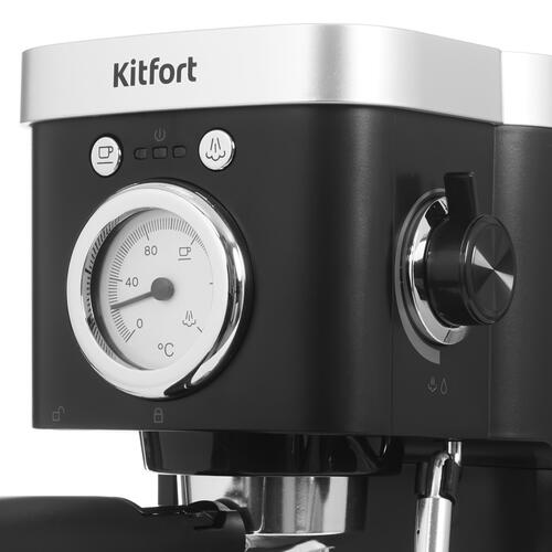 Купить Кофеварка рожковая Kitfort KT-788 черный  9933959. Характеристики, отзывы и цены в Донецке