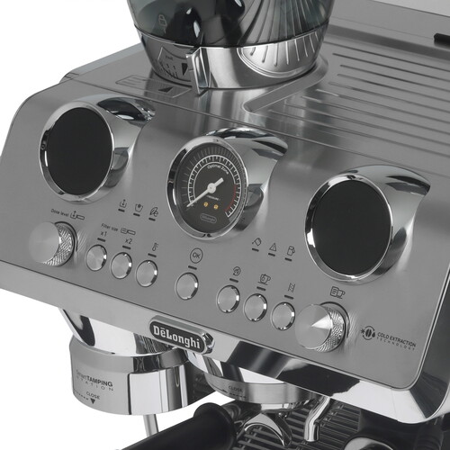 Купить Кофеварка рожковая Delonghi EC9885.M серебристый  5643012. Характеристики, отзывы и цены в Донецке