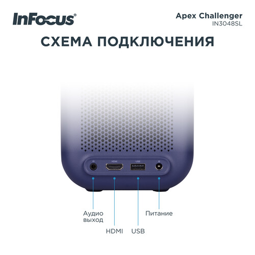 Купить Проектор InFocus Quantum LED Apex Challenger IN3048SL синий  5632512. Характеристики, отзывы и цены в Донецке