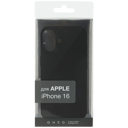 Купить Накладка  ONZO Symmetric для Apple iPhone 16 черный  9241698. Характеристики, отзывы и цены в Донецке