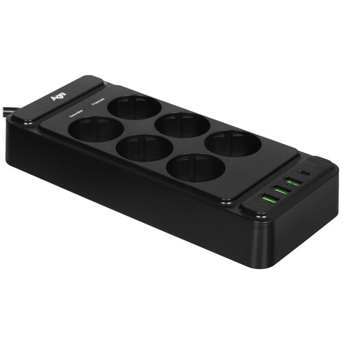 Купить Сетевой фильтр AGNI TP-FS4U6E-C черный  9289352. Характеристики, отзывы и цены в Донецке