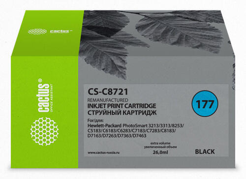 Купить Картридж Cactus CS-C8721 черный  7942612. Характеристики, отзывы и цены в Донецке