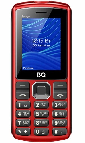 Купить Сотовый телефон BQ 2452 Energy красный/черный  9111953. Характеристики, отзывы и цены в Донецке