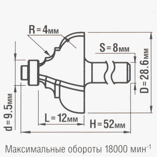 Купить Фреза ЗУБР 28704-28.6  5306753. Характеристики, отзывы и цены в Донецке
