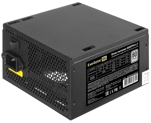 Купить Блок питания ExeGate 80 PLUS 800PPH LT OEM [EX292152RUS-OEM] черный  9921207. Характеристики, отзывы и цены в Донецке