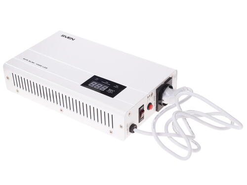 Купить Стабилизатор напряжения SVEN AVR SLIM-1000  1020778. Характеристики, отзывы и цены в Донецке