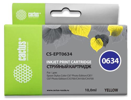 Купить Картридж Cactus CS-EPT0634 желтый  7930574. Характеристики, отзывы и цены в Донецке