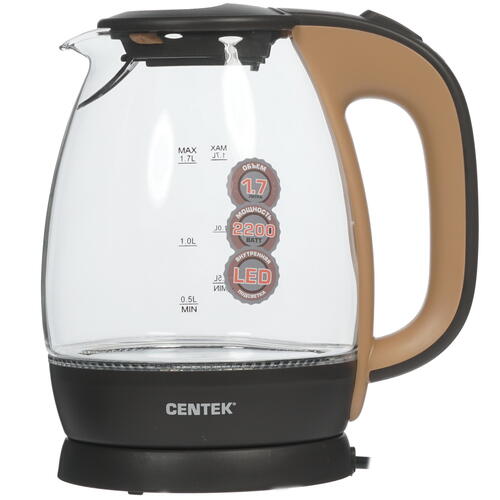 Купить Электрочайник Centek CT-0056 коричневый  8113513. Характеристики, отзывы и цены в Донецке
