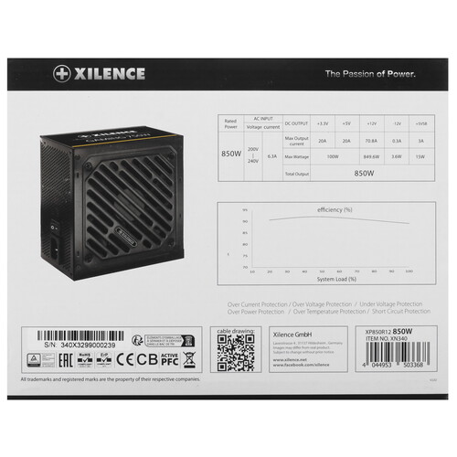 Купить Блок питания Xilence Gaming series XN340 850W  5417074. Характеристики, отзывы и цены в Донецке