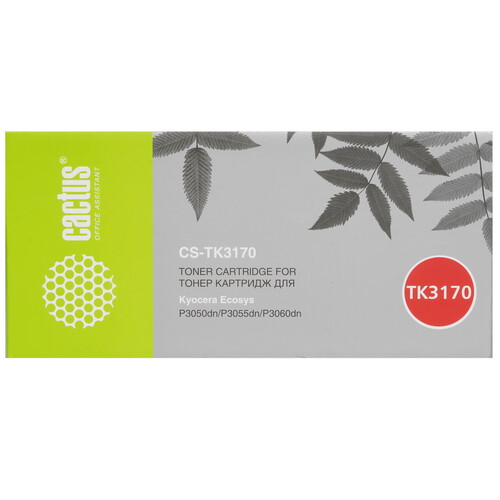 Купить Тонер-картридж лазерный Cactus CS-TK3170 черный, с чипом  1327515. Характеристики, отзывы и цены в Донецке